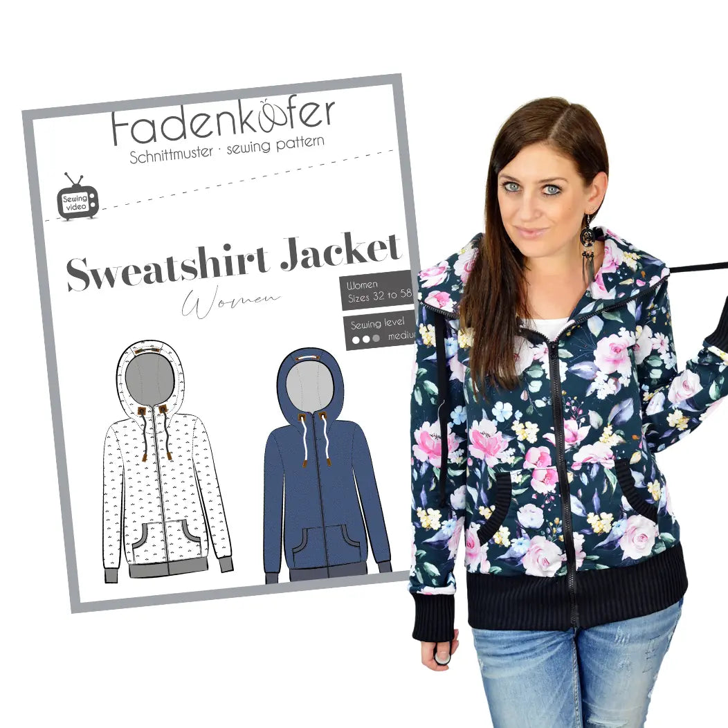 [Papierschnittmuster] Fadenkäfer - Sweatjacke Damen