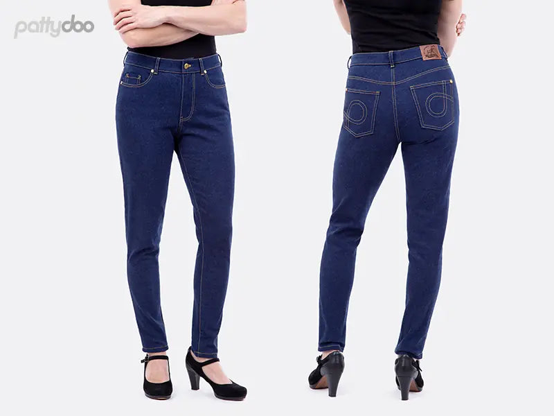 Papierschnittmuster Pattydoo High Waist Jeans Damen Kombi Paket Schnittenliebe