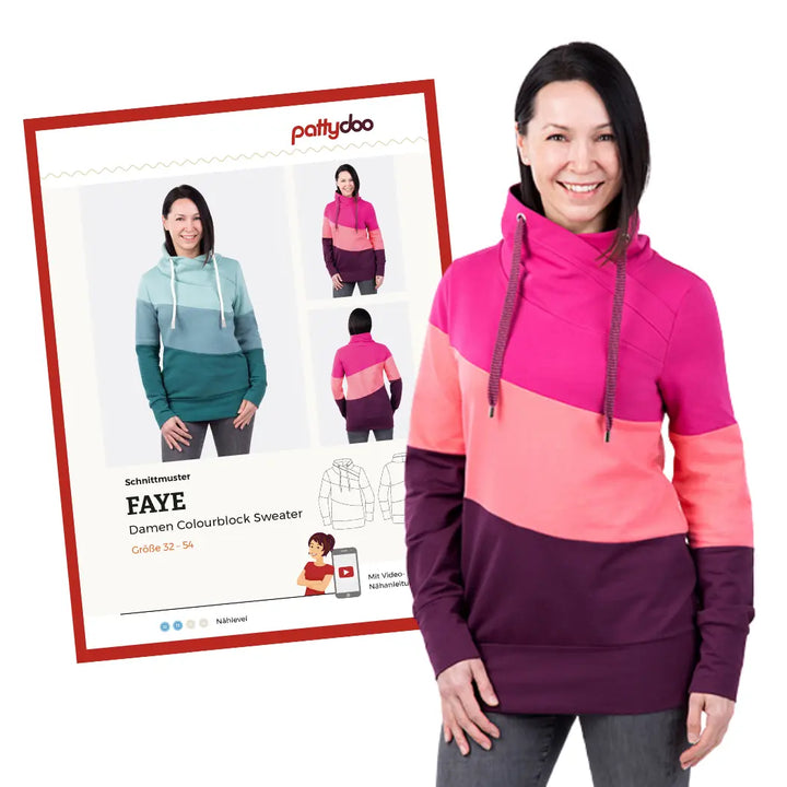 [Papierschnittmuster] Pattydoo - Colourblock-Sweatshirt Faye Damen