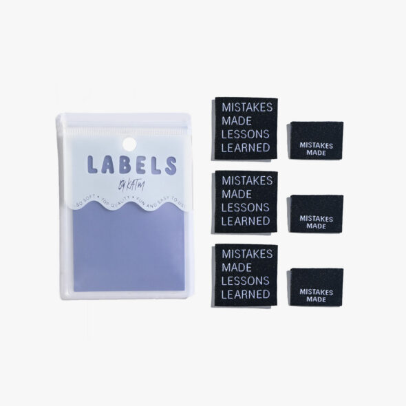 Schnittenliebe Textiletiketten Sew Labeled Label KATM MistakesMadeLessonsLearned FrontPack